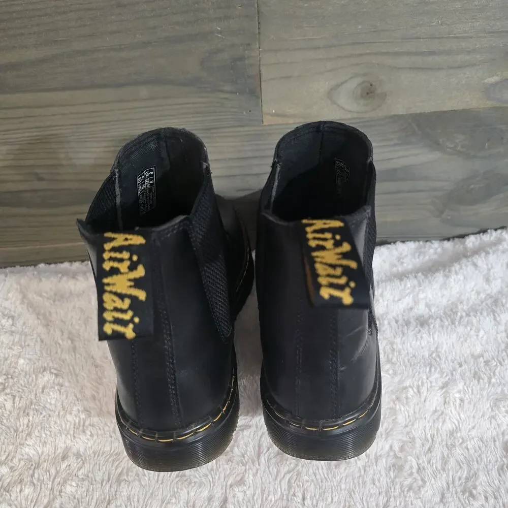 Dr Martens 2976 Chelsea Boots Black Leather Men's 9 Women's 10 UK 8 EU 42